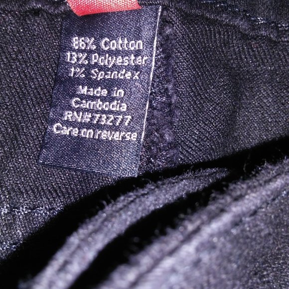 Apt 9 Jeans Womens Size 4 Petite 4P Bootcut Solid Black Denim Waist 15" Inseam 3 - Picture 6 of 11